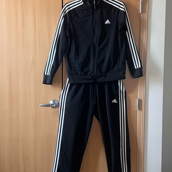 adidas Pants - Adidas Black Tracksuit,top and bottom set unisex.